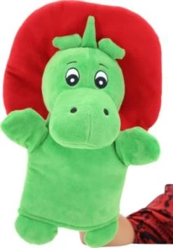 Sweety-Toys 11377 Handpuppe Drache Grisu Grün, 30 Cm -Kinderspielzeugladen 24513204 03
