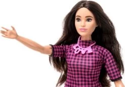 Barbie Fashionistas Puppe Im Pink-schwarz-karierten Kleid, Kurvig, „Love“ Halskette, Für Kinder Von 3 Bis 8 Jahren 10 Barbie Fashionistas Puppe Im Pink-schwarz-karierten Kleid, Kurvig, „Love“ Halskette, Für Kinder Von 3 Bis 8 Jahren -Kinderspielzeugladen 24798488 03