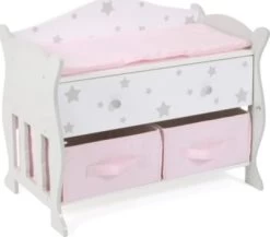 CHIC 2000 Wickeltisch Mit 3 Staufächern, Stars Grau