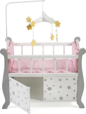 CHIC 2000 Puppenbett Mit Mobile, Stars Grau 4 CHIC 2000 Puppenbett Mit Mobile, Stars Grau – Bild 2