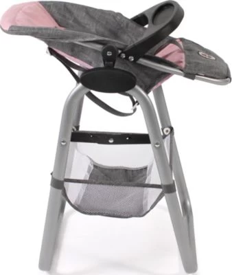 CHIC 2000 Puppen-Hochstuhl, Melange Grau-rosa 4 CHIC 2000 Puppen-Hochstuhl, Melange Grau-rosa – Bild 2