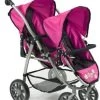 CHIC 2000 Tandem-Buggy Puppenzwillingswagen VARIO, Dots Navy-Pink -Kinderspielzeugladen 24957634 01