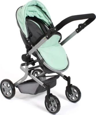 CHIC 2000 Kombi-Puppenwagen MIKA, Melange Anthrazit-mint 7 CHIC 2000 Kombi-Puppenwagen MIKA, Melange Anthrazit-mint – Bild 5