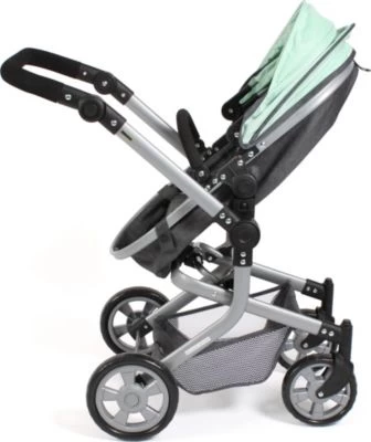 CHIC 2000 Kombi-Puppenwagen MIKA, Melange Anthrazit-mint 8 CHIC 2000 Kombi-Puppenwagen MIKA, Melange Anthrazit-mint – Bild 6