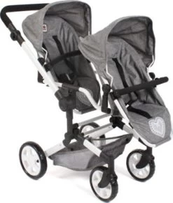 CHIC 2000 Puppenwagen Linus Duo, Jeans Grey
