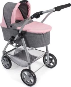 CHIC 2000 Kombi-Puppenwagen 3 In 1 Emotion All In, Melange Grau-rosa -Kinderspielzeugladen 24957698 03