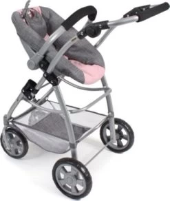 CHIC 2000 Kombi-Puppenwagen 3 In 1 Emotion All In, Melange Grau-rosa -Kinderspielzeugladen 24957698 05