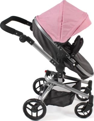 CHIC 2000 Kombi-Puppenwagen YOLO, Melange Rosa 6 CHIC 2000 Kombi-Puppenwagen YOLO, Melange Rosa – Bild 4