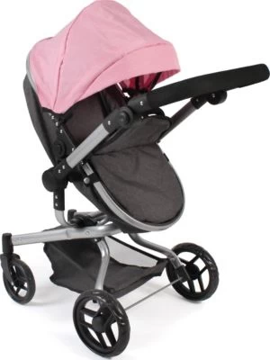 CHIC 2000 Kombi-Puppenwagen YOLO, Melange Rosa 7 CHIC 2000 Kombi-Puppenwagen YOLO, Melange Rosa – Bild 5