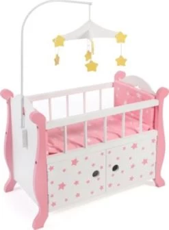CHIC 2000 Puppenbett Mit Mobile, Stars Pink