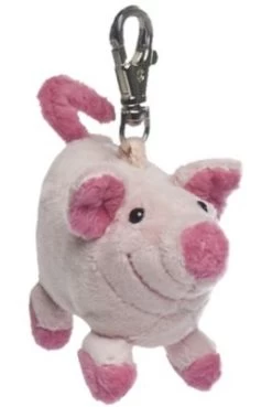 Schaffer Knuddel Mich!® Plüsch-Tier Schlüsselanhänger Anhänger Schwein "Loulou" - Größe 6 Cm