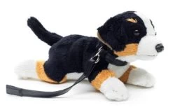 UNI-TOYS® Berner Sennenhund Plushie (mit Leine) - 21 Cm (Länge) - Plüsch-Hund - Plüschtier Kuscheltiere