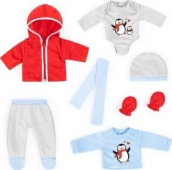 BAYER Puppenkleidung 38-42 Cm, Mehrteilig Blau/rot