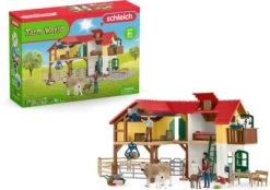 Schleich Farm World 42407 Bauernhaus Mit Stall Und Tieren