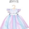 Heless Puppen-Prinzessinnenkleid Fee Und Einhorn Mit Silberner Krone, Gr. 35-45 Cm -Kinderspielzeugladen 26070508 01