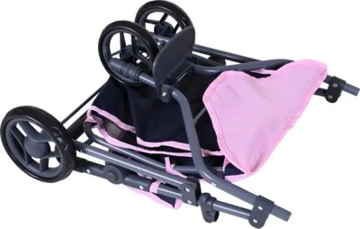 KNORRTOYS.COM Zwillingspuppenwagen Duo - Navy Pink Bear 8 KNORRTOYS.COM Zwillingspuppenwagen Duo - Navy Pink Bear – Bild 6