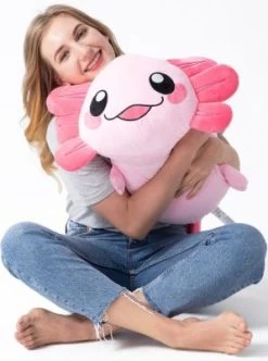 Corimori® Großes XXL 85cm Kuscheltier Plüschtier Stofftier Plüschie Kissen Axolotl Axelotl "Beeps" (rosa) -Kinderspielzeugladen 26237875 02