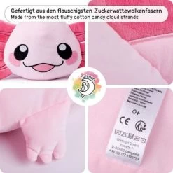 Corimori® Großes XXL 85cm Kuscheltier Plüschtier Stofftier Plüschie Kissen Axolotl Axelotl "Beeps" (rosa) -Kinderspielzeugladen 26237875 06