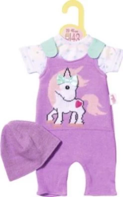 Dolly Moda Strickstrampler + Mütze Einhorn 39-46 Cm (43 Cm)