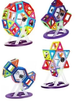 MAGNIKON Magnetische Bausteine MK-46 "Das Riesenrad", Magnet-Bauset Mit Drehachse, 46 Teile -Kinderspielzeugladen 26578551 03
