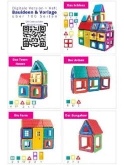 MAGNIKON Magnetische Bausteine MK-84, Magnetbau-Set "Das Schloss", 84-Teilig, Standardgröße, Konstruktion Blöcke 12 MAGNIKON Magnetische Bausteine MK-84, Magnetbau-Set "Das Schloss", 84-Teilig, Standardgröße, Konstruktion Blöcke -Kinderspielzeugladen 26669003 05