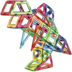 MAGNIKON Magnetische Bausteine, Magnetbau-Set "Der Dinosaurier", 65-Teilig, Standardgröße, Konstruktion Blöcke -Kinderspielzeugladen 26669011 04