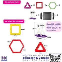 MAGNIKON Magnetische Bausteine, Magnetbau-Set "Das Weltall", 48-Teilig, Standardgröße 9 MAGNIKON Magnetische Bausteine, Magnetbau-Set "Das Weltall", 48-Teilig, Standardgröße -Kinderspielzeugladen 26669013 02