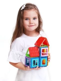 MAGNIKON Magnetische Bausteine, Magnetbau-Set "Das Puppenhaus", 35-Teilig, Standardgröße, Konstruktion Blöcke,Konstruktionsspielzeug -Kinderspielzeugladen 26669015 05