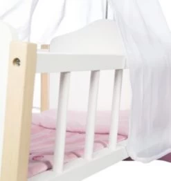 Roba Puppenwiege Aus Puppenmöbel Serie Scarlett Inkl. Textiler Ausstattung, Weiß Lackiert -Kinderspielzeugladen 27199104 06