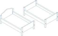 Roba Puppenetagenbett Scarlett Inkl. Textiler Ausstattung Mit Kronenmotiv, Teilbar, Weiß Lackiert -Kinderspielzeugladen 27199110 05