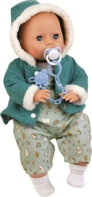 Schildkröt Puppe Amy Mit Schnuller 45 Cm Mal (Mal Haar, Blaue Schlafaugen, Baby Puppe Inkl. Kleidung)