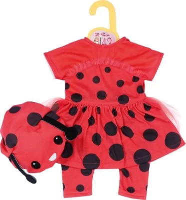 Dolly Moda Süßes Marienkäfer Outfit 43cm 3 Dolly Moda Süßes Marienkäfer Outfit 43cm