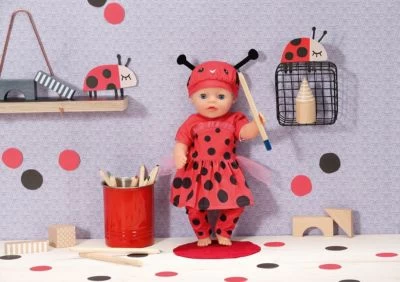 Dolly Moda Süßes Marienkäfer Outfit 43cm 7 Dolly Moda Süßes Marienkäfer Outfit 43cm – Bild 5