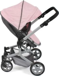 CHIC 2000 Kombi-Puppenwagen "MIKA", Melange Anthrazit-rosa -Kinderspielzeugladen 27379264 03