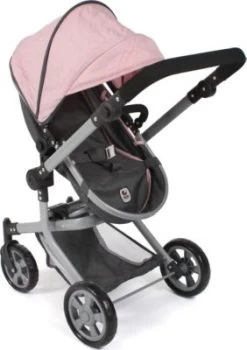 CHIC 2000 Kombi-Puppenwagen "MIKA", Melange Anthrazit-rosa -Kinderspielzeugladen 27379264 04