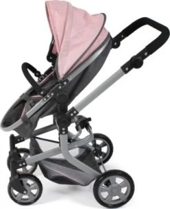 CHIC 2000 Kombi-Puppenwagen "MIKA", Melange Anthrazit-rosa -Kinderspielzeugladen 27379264 05