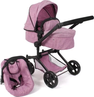 CHIC 2000 Kombi-Puppenwagen "LINUS", Jeans Pink