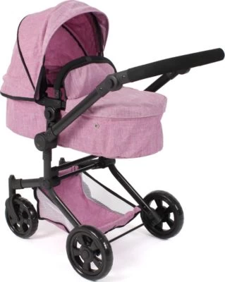 CHIC 2000 Kombi-Puppenwagen "LINUS", Jeans Pink 4 CHIC 2000 Kombi-Puppenwagen "LINUS", Jeans Pink – Bild 2