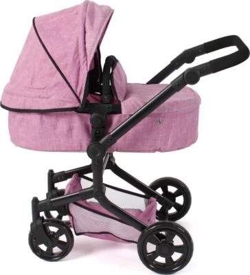 CHIC 2000 Kombi-Puppenwagen "LINUS", Jeans Pink 5 CHIC 2000 Kombi-Puppenwagen "LINUS", Jeans Pink – Bild 3