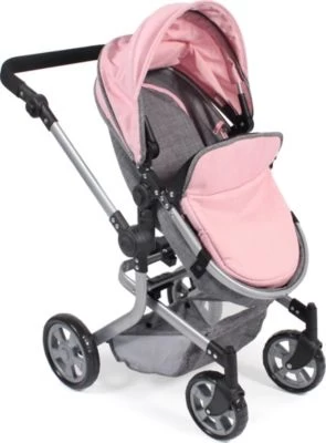 CHIC 2000 Kombi-Puppenwagen "MIKA", Melange Grau-rosa 8 CHIC 2000 Kombi-Puppenwagen "MIKA", Melange Grau-rosa – Bild 6