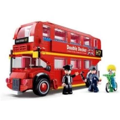 Sluban Klemmbausteine London Doppeldecker Bus (394 Teile) -Kinderspielzeugladen 27531108 02