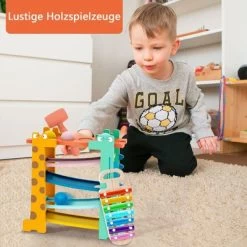 BeebeeRun® 3 In 1 Kugelbahn & Xylophon & Klopfbank Giraffe Holzspielzeug 13 BeebeeRun® 3 In 1 Kugelbahn & Xylophon & Klopfbank Giraffe Holzspielzeug -Kinderspielzeugladen 27789958 06
