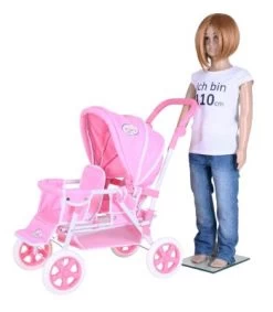 KNORR Toys Zwillingspuppenwagen Big Twin - "Princess White Rose" -Kinderspielzeugladen 28421405 04