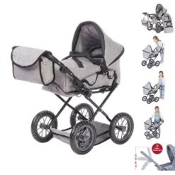 KNORR Toys Puppenwagen Ruby - "stone Black"