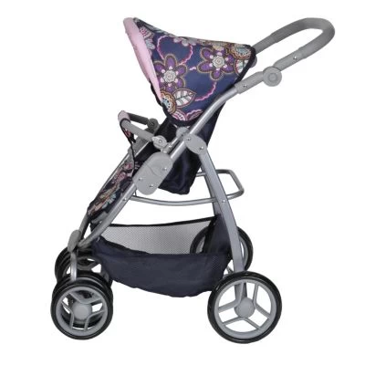 KNORR Toys Puppenwagen Coco - "blue Flowers" 6 KNORR Toys Puppenwagen Coco - "blue Flowers" – Bild 4