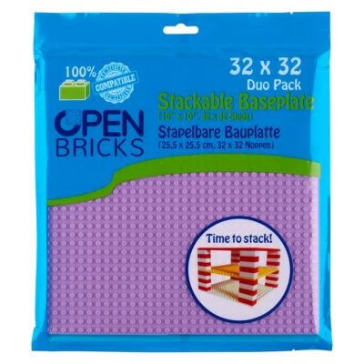 Open Bricks Baseplate 32x32 Lavender (2) 3 Open Bricks Baseplate 32x32 Lavender (2)