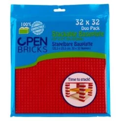Open Bricks Baseplate 32x32 Red (2)