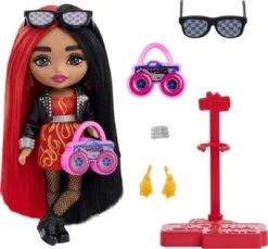 Barbie Extra Mini Doll - Red/Black Hair