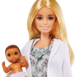 Barbie Kinderärztin-Spielset Mit Blonder Puppe, Babypuppe, Ärztinnen-Spielzubehör -Kinderspielzeugladen 28622706 03
