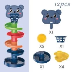 Vetaka Montessori Spielzeug Kugelbahn Für Kinder